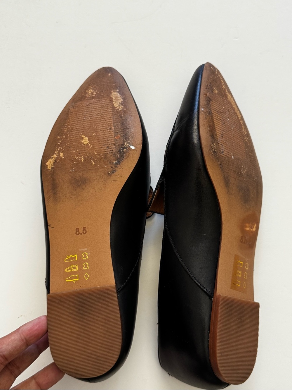 Madewell Black Frances Skimmer Pointed Leather Slip-On Loafers size 8.5 - Picture 7 of 7